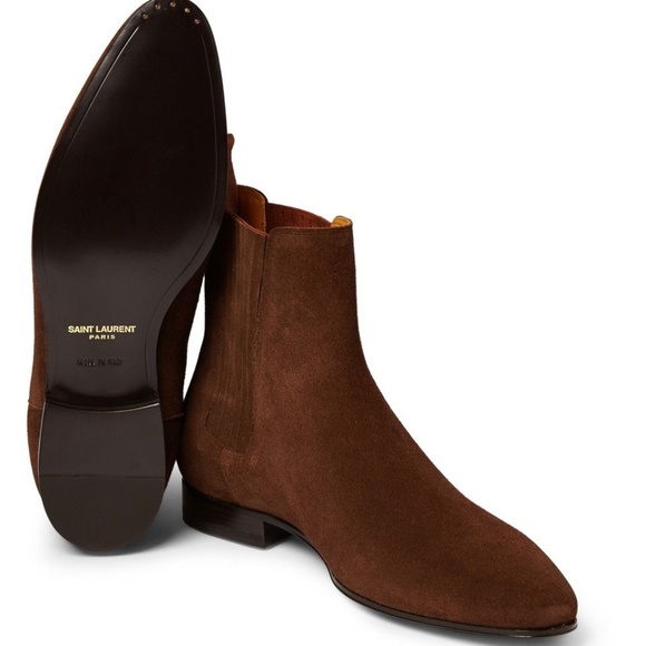 Saint Laurent Other - Saint Laurent Suede Wyatt 30 Chelsea Boots Size 40